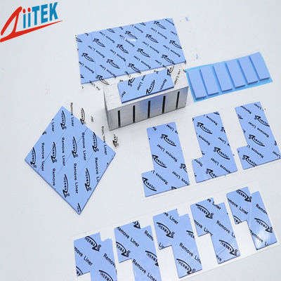BLUE 3.2W / MK Silicone Thermal Gap Pad Dengan 40 SHORE00, Tem -50 Hingga 200 ℃