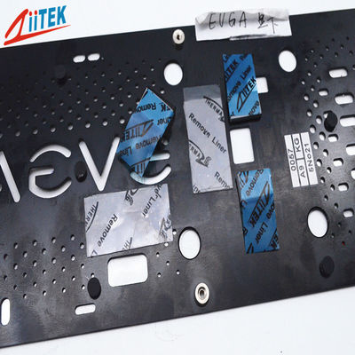 Pabrik Kustom Ukuran Baterai Led Laptop Termal Pad 2W 1.5mm Silikon Termal Konduktif Pad Untuk Pendinginan GPU CPU