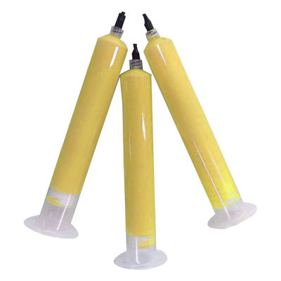 Gel Silikon Lunak Kuning 2W/MK Konduktif Termal untuk LED Catu Daya Termal Isolator Tegangan Tinggi Gel Termal